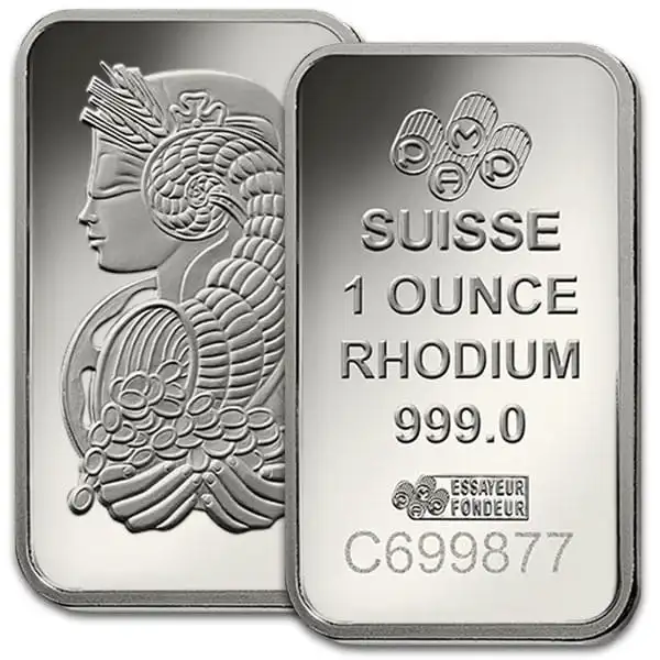 Buy 1 Oz Rhodium Bar (Pamp Suisse ) Online